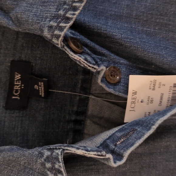 JCrew Classic Chambray Denim Dress NWT - Picture 4 of 5